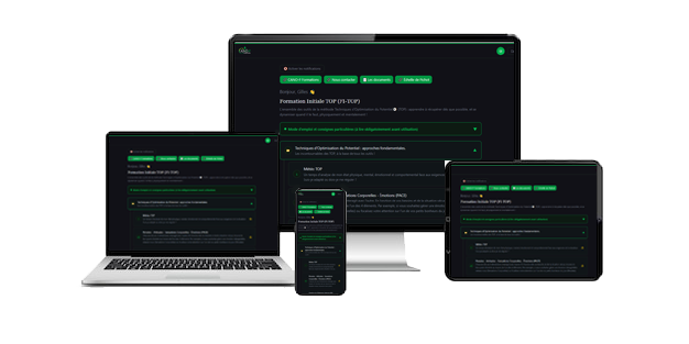 WebApp CANO-P sur téléphone, tablette et ordinateur